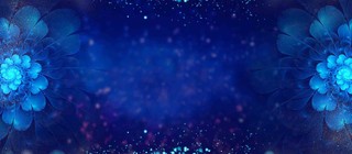 蓝色公司新年年会会议晚会庆典舞台背景展板banner